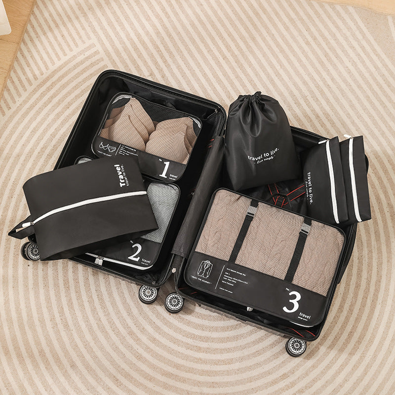 Compression Packing Cubes - 7-Piece Foldable Travel Organizer Set