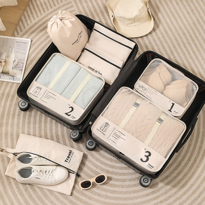 Compression Packing Cubes - 7-Piece Foldable Travel Organizer Set