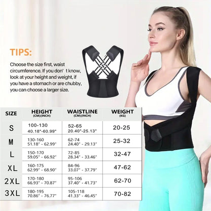 Adjustable Posture Corrector Back Brace - Adult Anti-Hunchback Support
