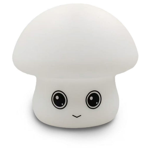 Glow Buddy Silicone Mushroom Night Light - Rechargeable Color-Changing LED Lamp