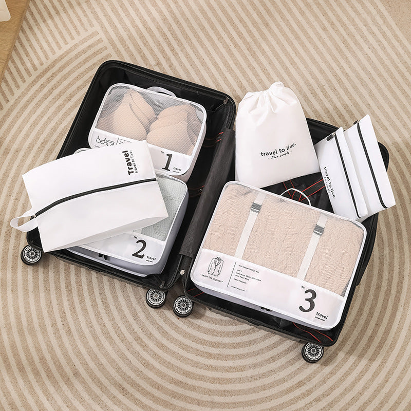 Compression Packing Cubes - 7-Piece Foldable Travel Organizer Set