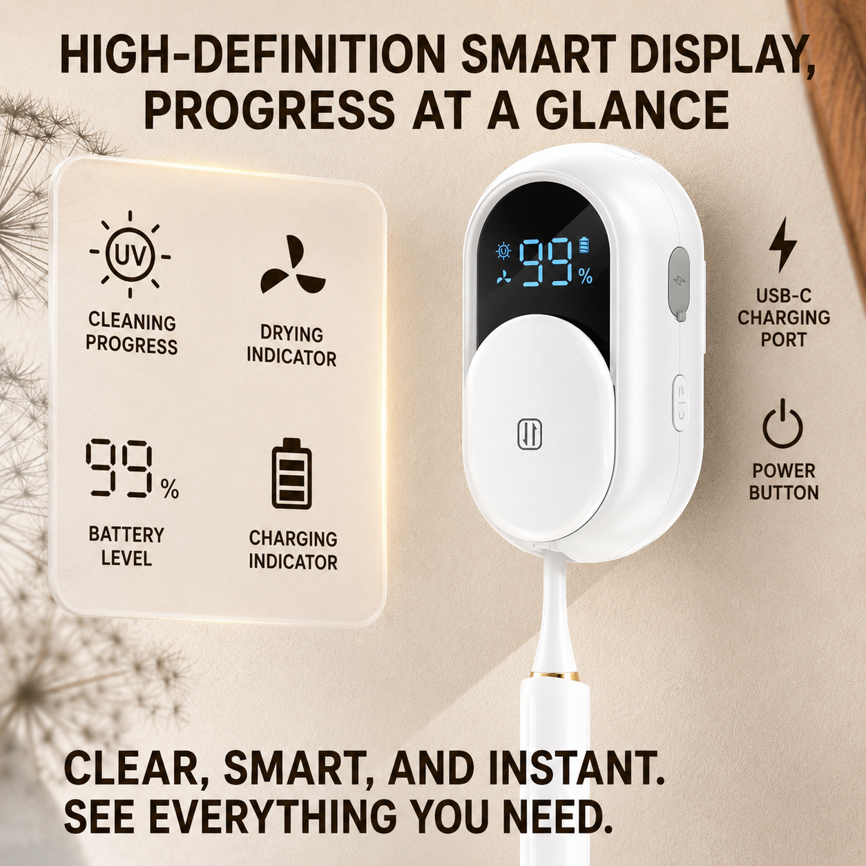 UV Toothbrush Sanitizer - Wall-Mounted Sterilizer